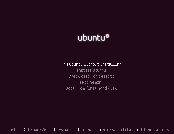 select ubuntu live